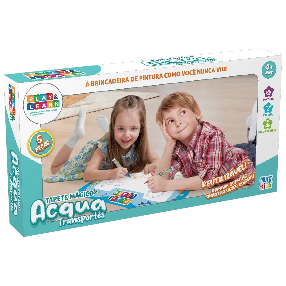 Magic Carpet Acqua Play and Learn Transports 63.5x38cm Multikids - BR1746