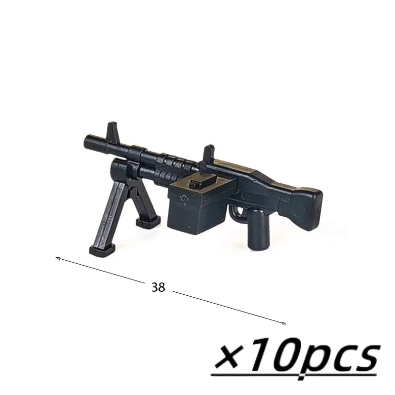 Mini figurines d'action militaires SWAT, 10 pièces, armes de soldat des Forces spéciales, accessoires, équipements, blocs de construction, briques, jouets pour garçons