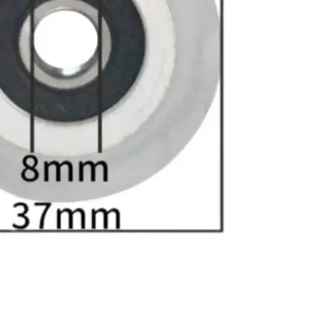 Rubber Press Wheel 37x25x8mm With Bearing Smooth For Surface For For Edge Banding Machine Woodworking Machinery Parts Feed Rolle