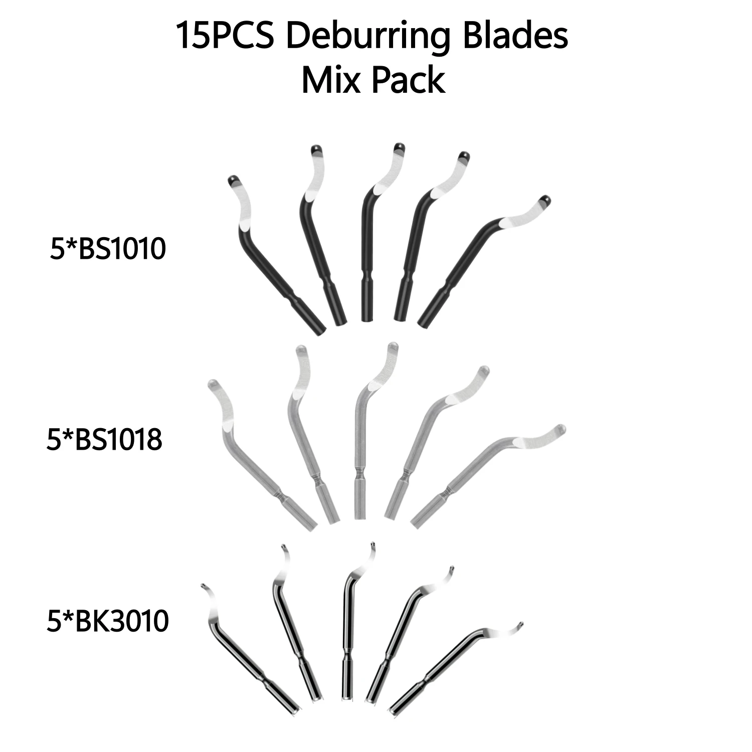 

15PCS BS1010 BS1018 BK3010 Deburring Blades Set Replacement for Burr Remover Hand Tool for Wood Plastic Aluminum Copper Steel