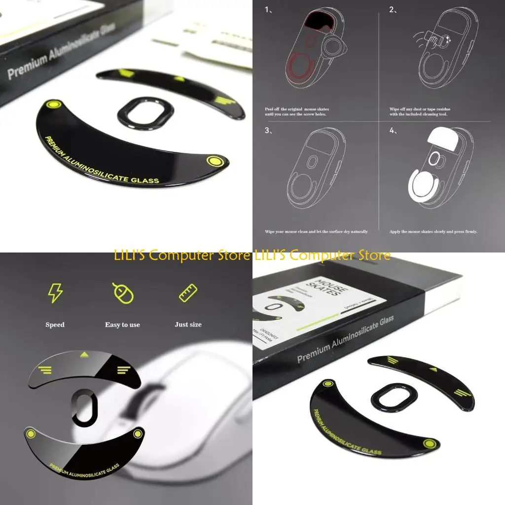 

A52B Glass Mouse Feet Pads Enhances Smooth Movement For Game Mouse Skates