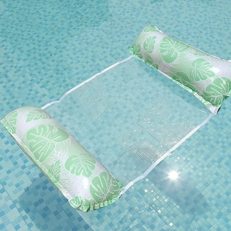 Aufblasbare Pool-Spielzeuge 2-Röhren-Netz-Schwimmliege Sommer Outdoor PVC Aufblasbare Wasserspielzeuge Schwimmende Luftmatratzen Bett