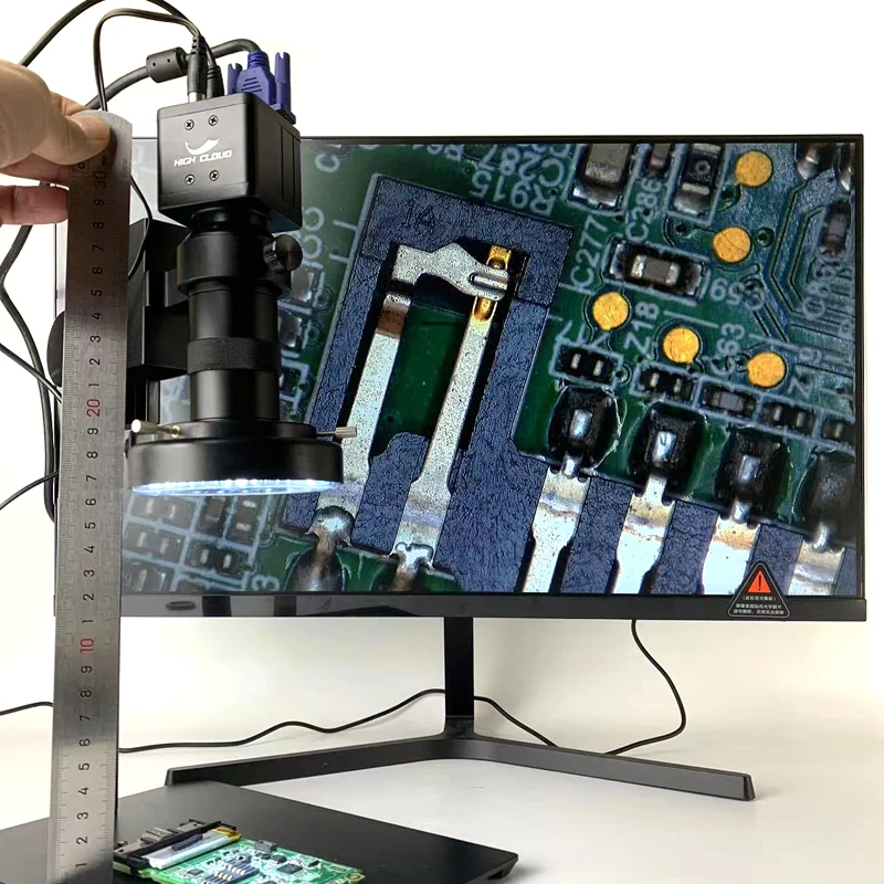 Ingrandimento regolabile 100X 130X 180X 200X 300X 360X 500X Zoom C Mount Lens per HDMI VGA USB Industry Video Microscope Camera