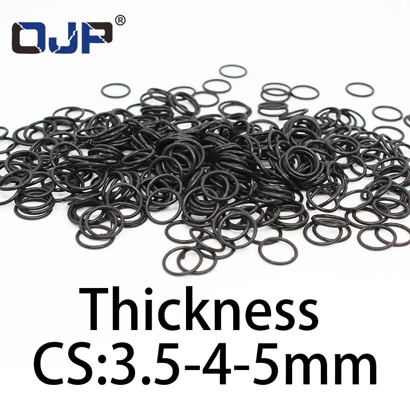 O-ring thickness 3.5/4/5mm CS fluororubber FKM sealing temperature resistant gasket rubber ring complete in specifications