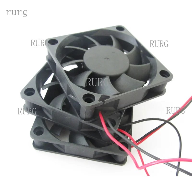 R+ 1-piece brushless DC cooling fan, 60x60x15mm, 6015, 9 blades, 12V, 0.13A, 2-pin connector