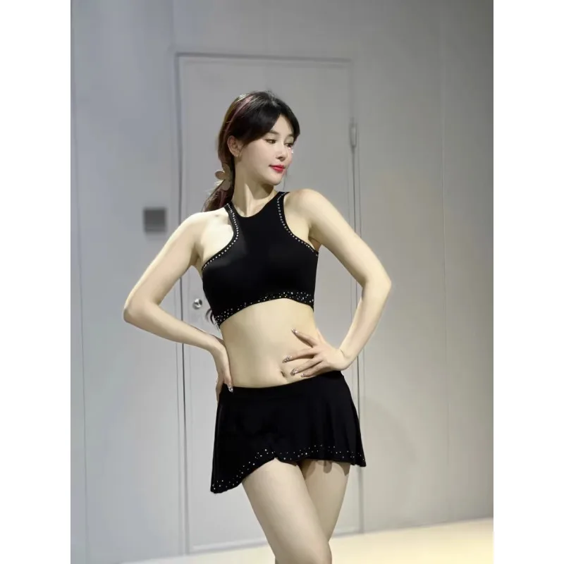 

Customized New Belly Dance Costume Practice Dress Modal Hot Diamond Beginner Performance Inspiration Exotic Dancewear Top Skirt