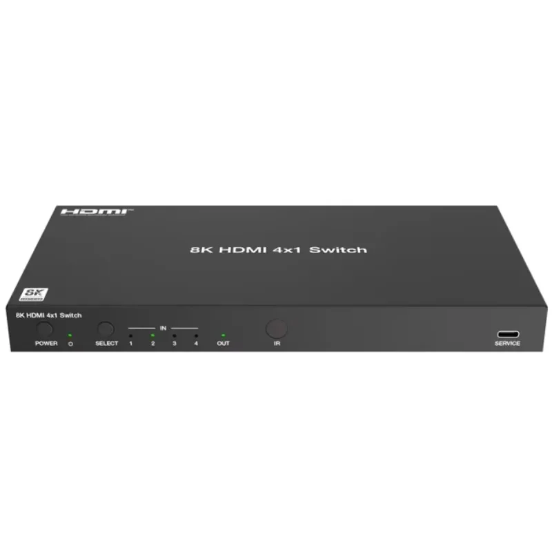 8K HDMI 4x1 Switcher IR Remote وRS- 232 API Commands Control لنظام المسرح المنزلي