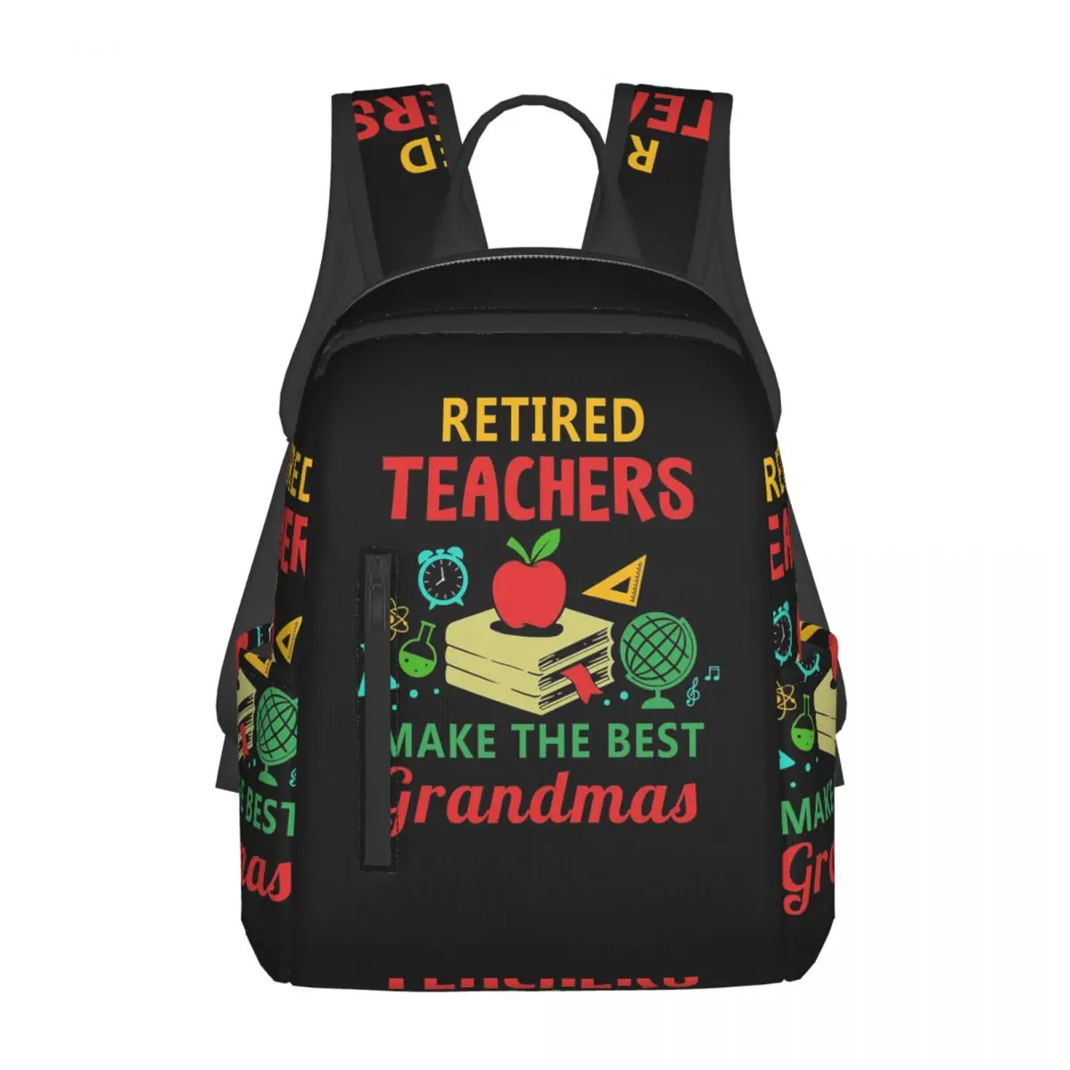 

Retired Teachers Make The Best Grandmas Backpack Large Capacity Children BookBag School Bag Shoulder Bags for Men Women