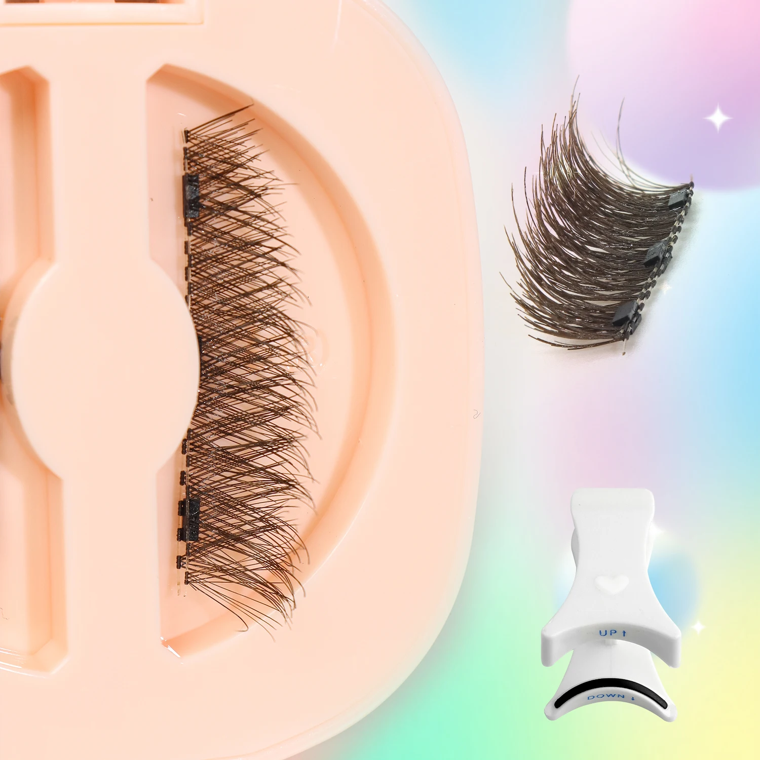 1ペア、再利用可能な磁気まつげセット、まつげカーラーとミラー - Eyelash Extension Glue For Sensitive Eyes のレビューと価格