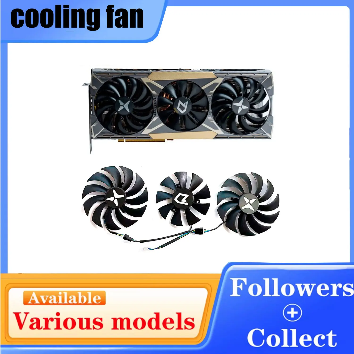 Cooling fan 100MM 85MM GAA8S2U GA91S2H suitable for Dataland RX5600XT 5700 5700XT X series graphics card