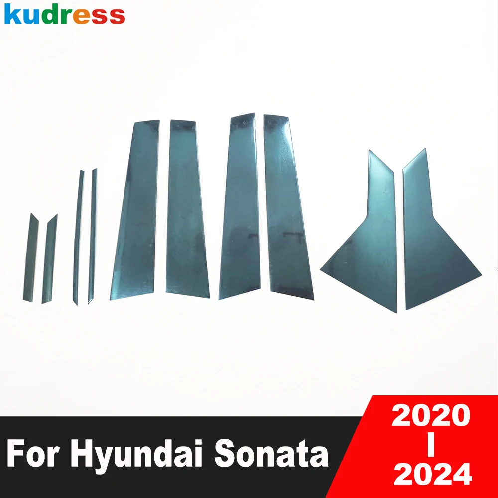 

Window Center Pillar Cover Trim For Hyundai Sonata 2020 2021 2022 2023 2024 Steel Car Windows B C Pillars Post Strip Accessories