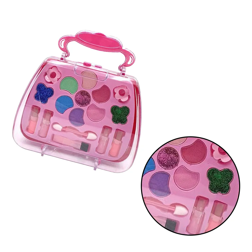 1 set di scatole regalo per strumenti per trucco per ragazze, set sicuro per bambini, feste, cosplay, borsa interattiva genitore-figlio, giocattolo per cosmetici
