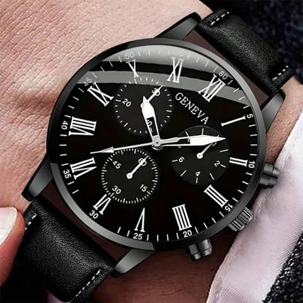 Men's Quartz Watch Fashion Business Casual Leather MEN'S Quartz Watch