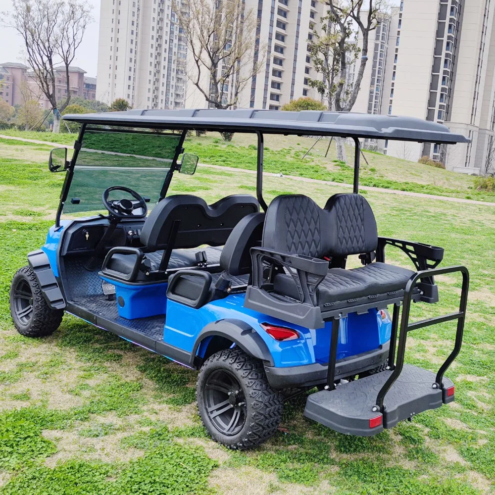 

2023 New Model Style 2 4 6 Seat Sightseeing Bus Club Cart Electric Golf Buggy Hunting Cart with 4 Wheel Disc Brakes