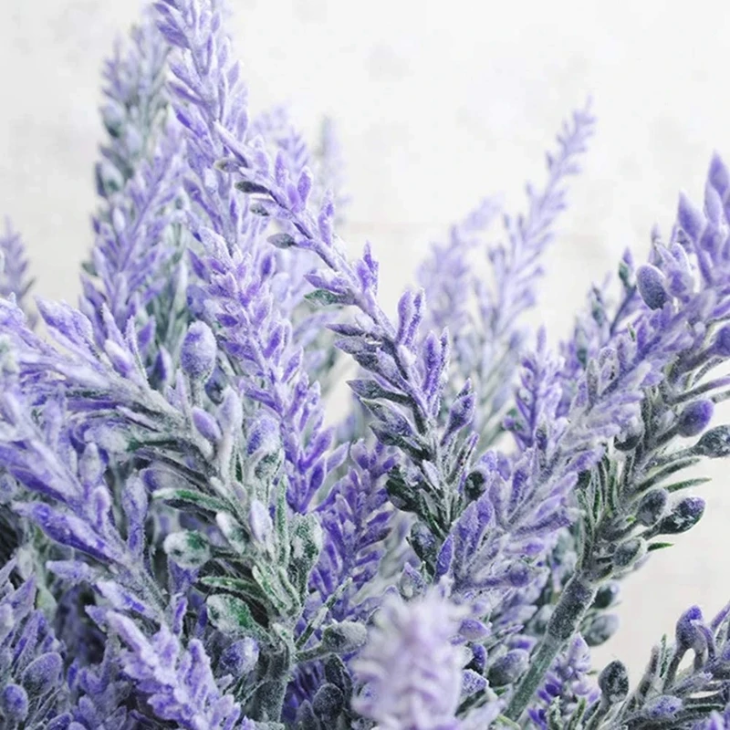 10 Bündel künstliche Lavendelblüten, Kopf, künstliche Blumen, Zuhause, Zimmer, Tischdekoration, draußen, Garten, Hochzeit, Dekoration, Pflanzen im Freien – Detail 4