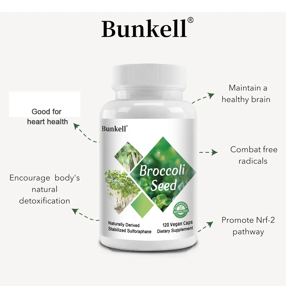 Broccoli Seeds - Vitamin & Mineral Supplement, Strengthens Neurons, Heart and Brain Health, Fights Free Radicals, Detoxifier