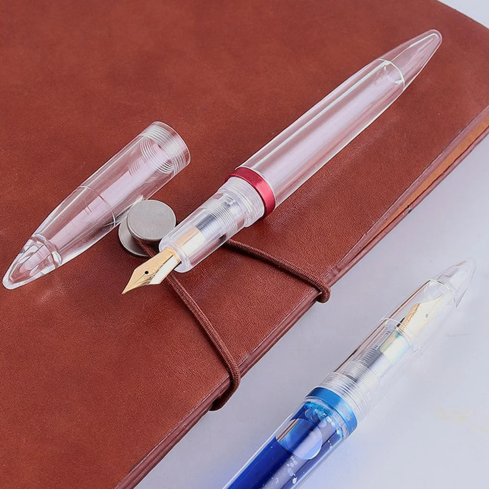 

GW-0.5Mm Nib Fountain Pen With Eyedropper High Capacity Transparent Pens Office School Supplies For Student Writing Gifts Statio