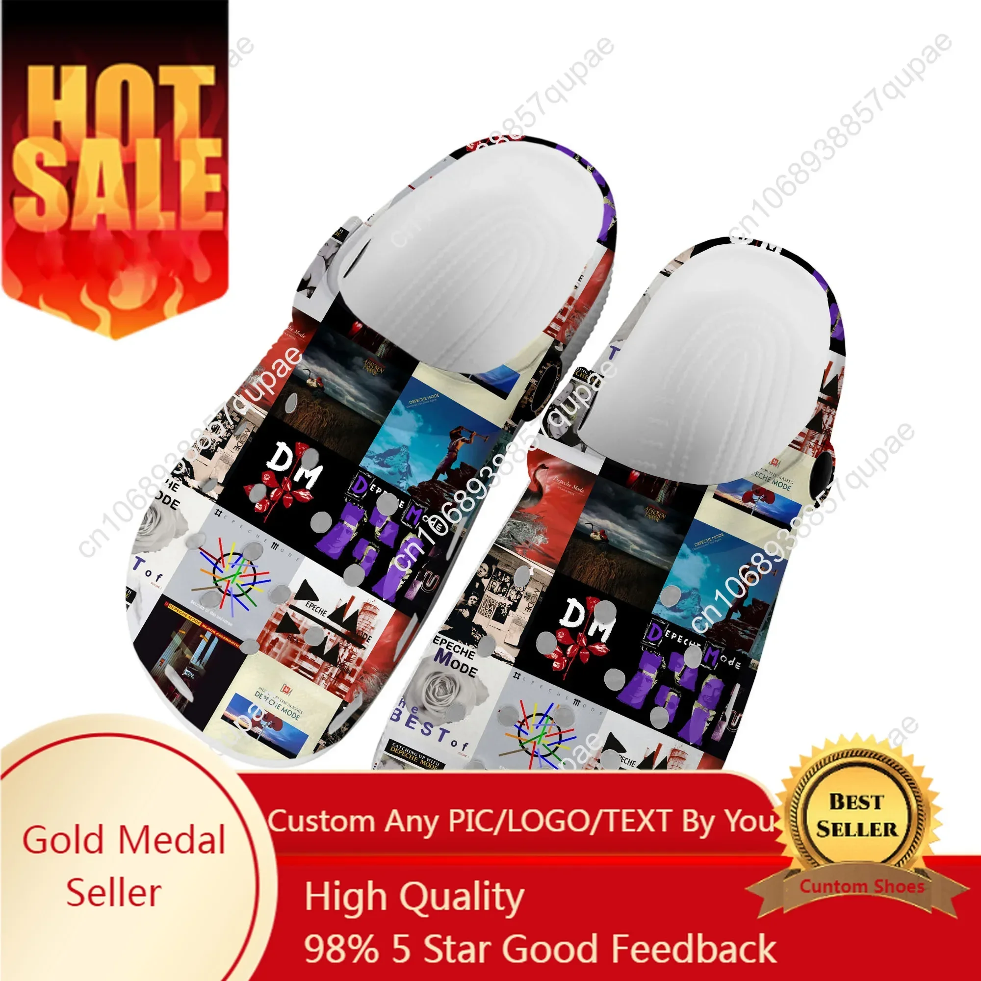 

D-Depeche R-Rock Band Mode Home Clogs Custom Water Shoe Men Women Teenager Shoe Garden Clog Violator Sandals Beach Hole Slippers