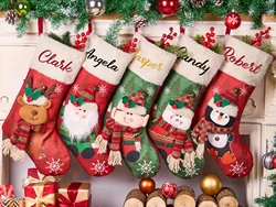 Christmas Stocking Personalized Stockings Christmas Stocking Family Stocking Monogram 3D Christmas Stocking Christmas Gifts