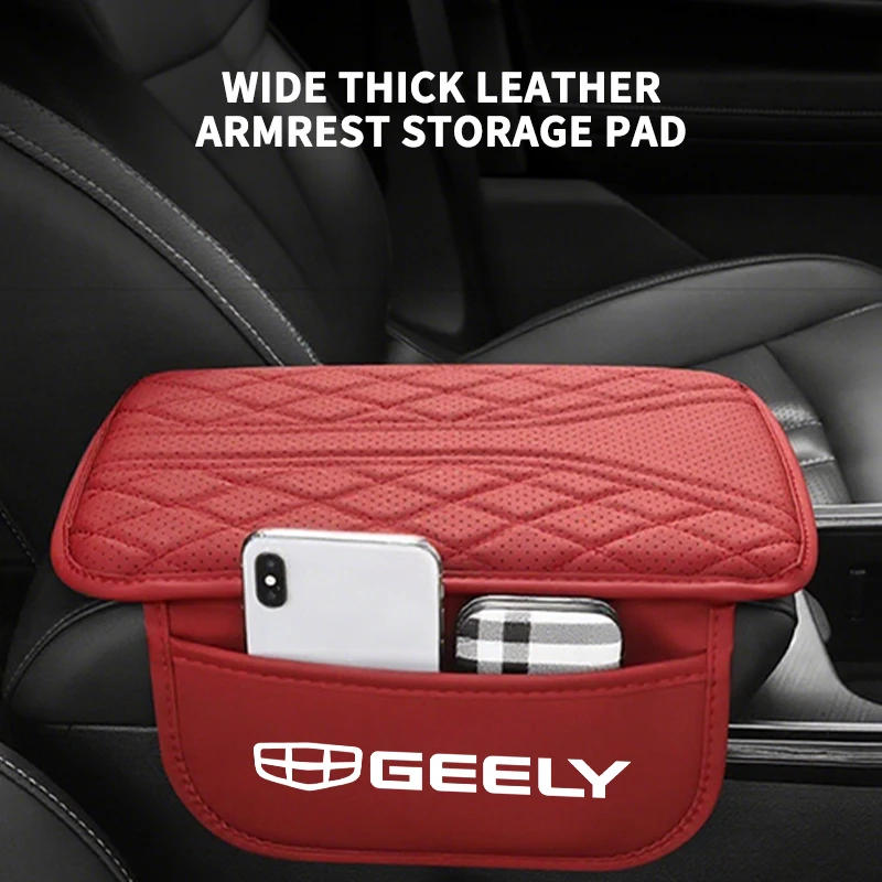 Leather Car Seat Center Console Armrest Mat Storage Bag For Geely Tugella GC9 X7 GX3 CK GC6 LC EC8 CK2 CK3 Geometry view 3