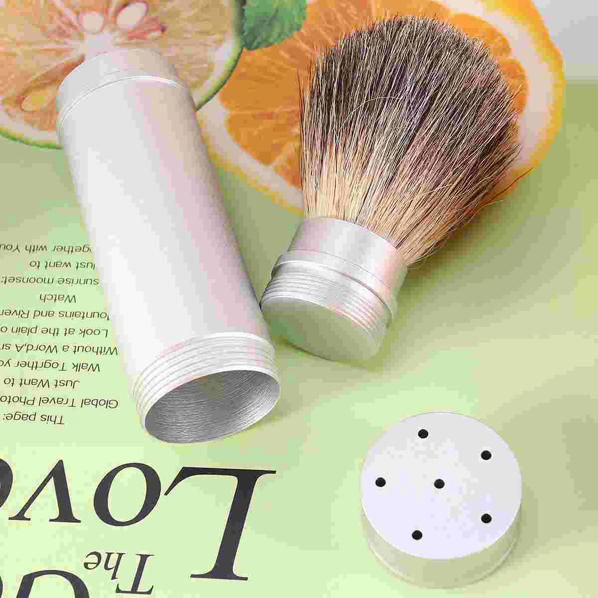 1pc Shave Brush Cleansing Brush Hairdressing Brush with Aluminum Tube Blaireau for Men Shaving Brush Clean Brush