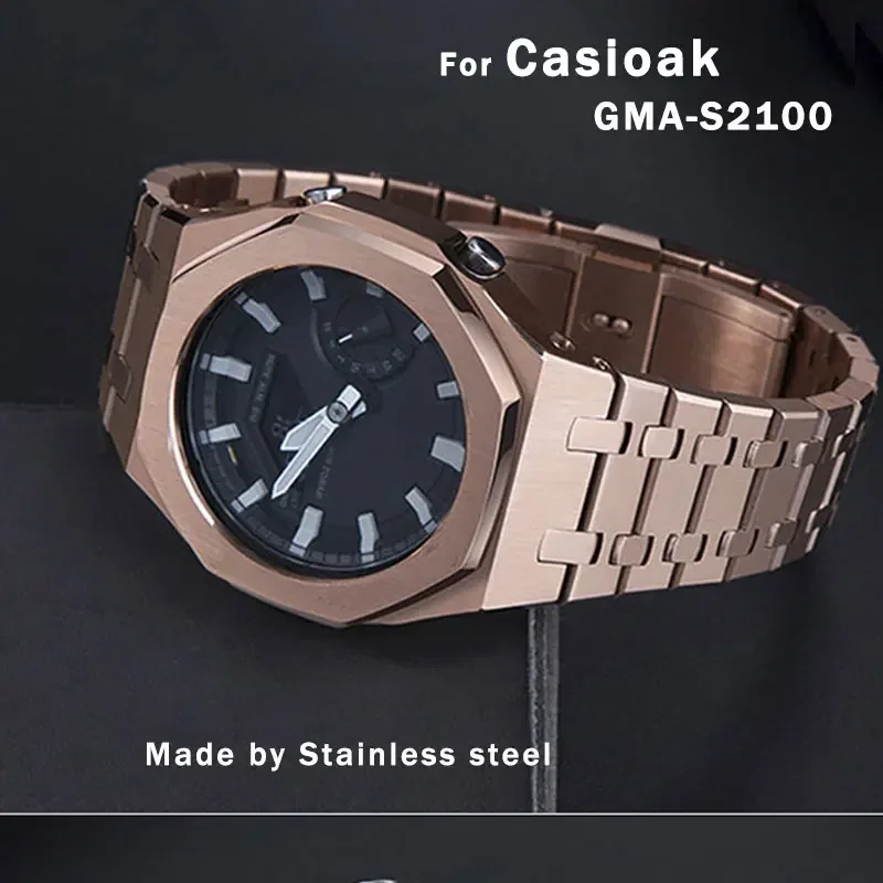 Gen 5 Stainless Steel Mod Kit  for CasiOak GMA-S2100 Metal Bezel Case Strap for Gma S2100  Watchband Accessories Wholesale