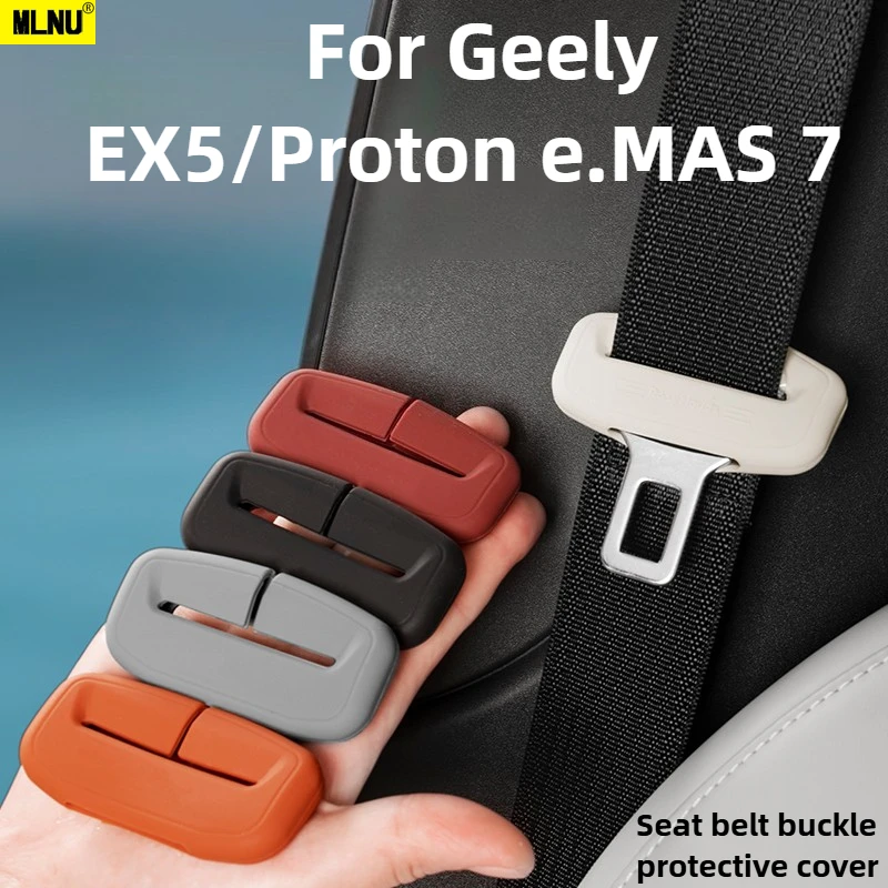 

Seat Belt Buckle Protector Cover For Geely EX5/Proton e.MAS 7 Car Accessories 2025/2024-Soft Grip,Anti-Scratch,Durable 2022-2023