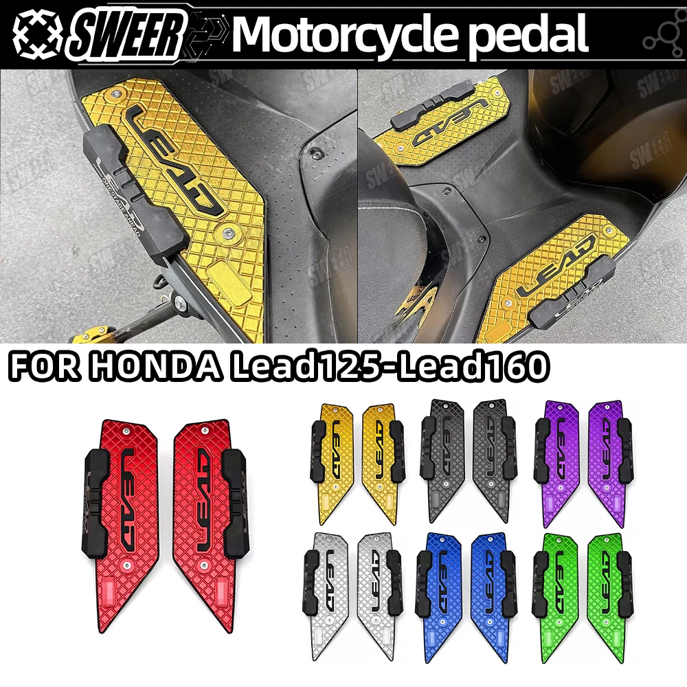 Suitable for Honda Lead 125/160 Motorcycle for Modifying Anti-slip Foot Pads Decorative Pedal Covers Accessories for Foot Pedals