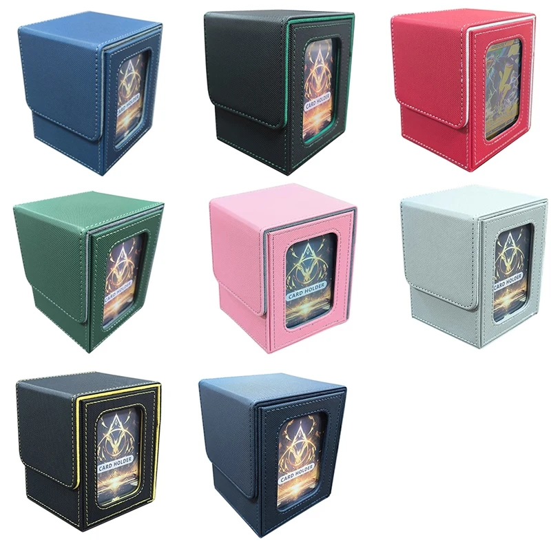 Display Card Box,Card Box Suitable For 100 Double Sleeve Cards,Large Capacity Portable Storage Card Box