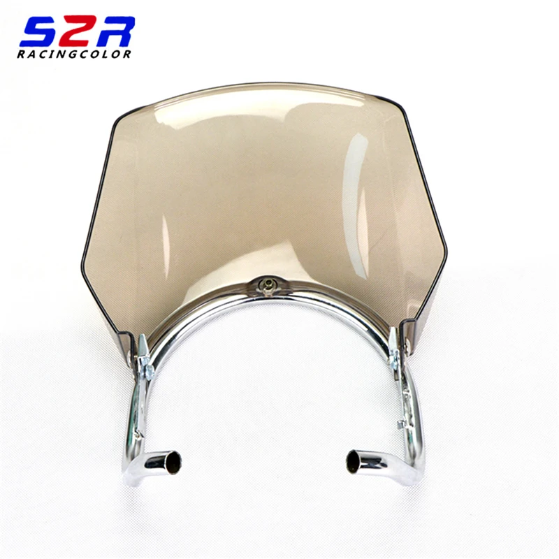 Transparent Adjustable Windshield Windscreen Variable Spoiler Panel for YAMAHA YBR125 YB125G Off-road vehicle