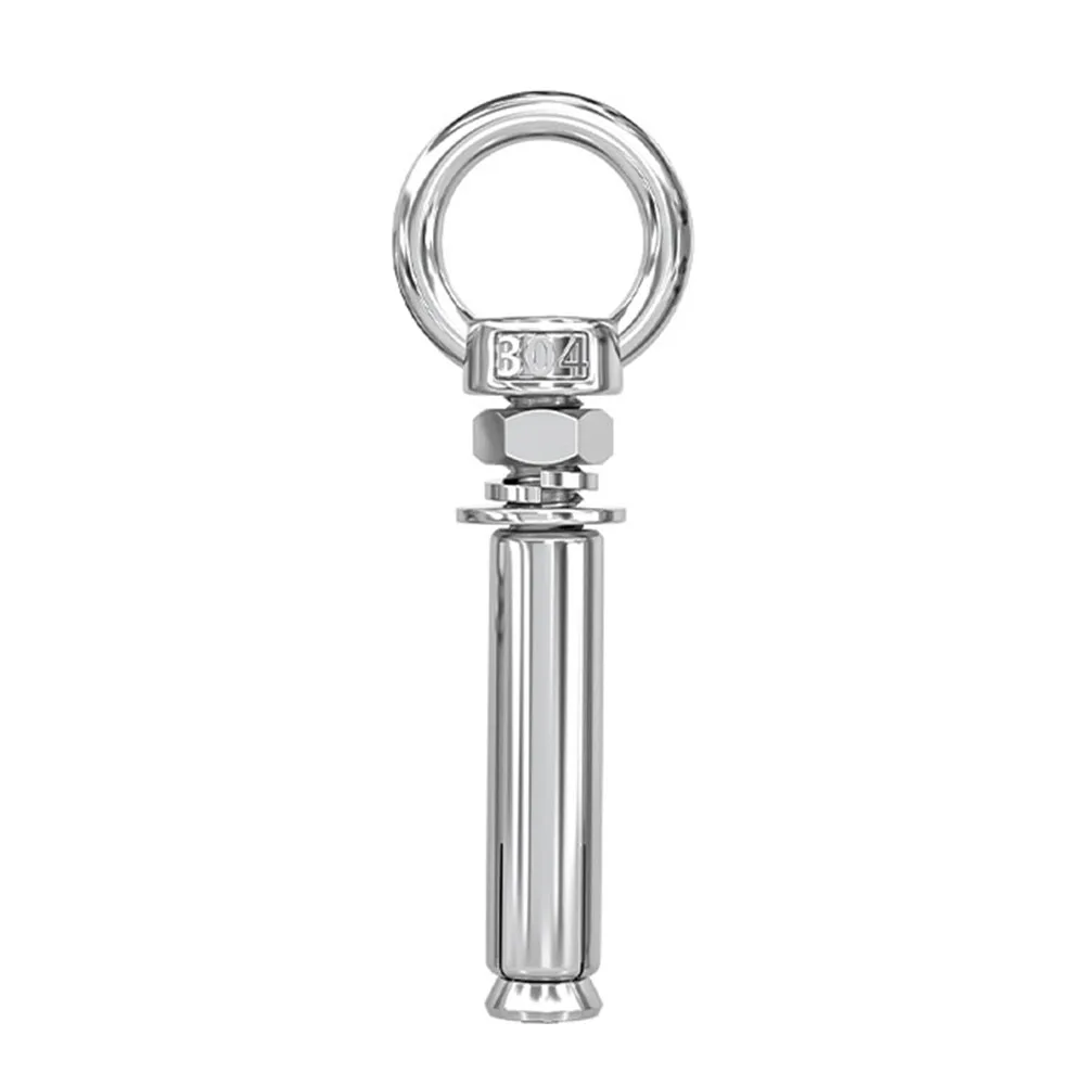 Baut Ekspansi Dinding Baja Tahan Karat 304 Premium dengan Cincin dan Sekrup Mata untuk Penahan Tahan Lama Panjang 50 150Mm