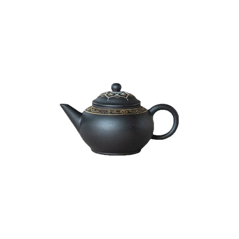 Level | Black Material 100ml Seiko Zisha Pot Solo Drink Sketch, Liu