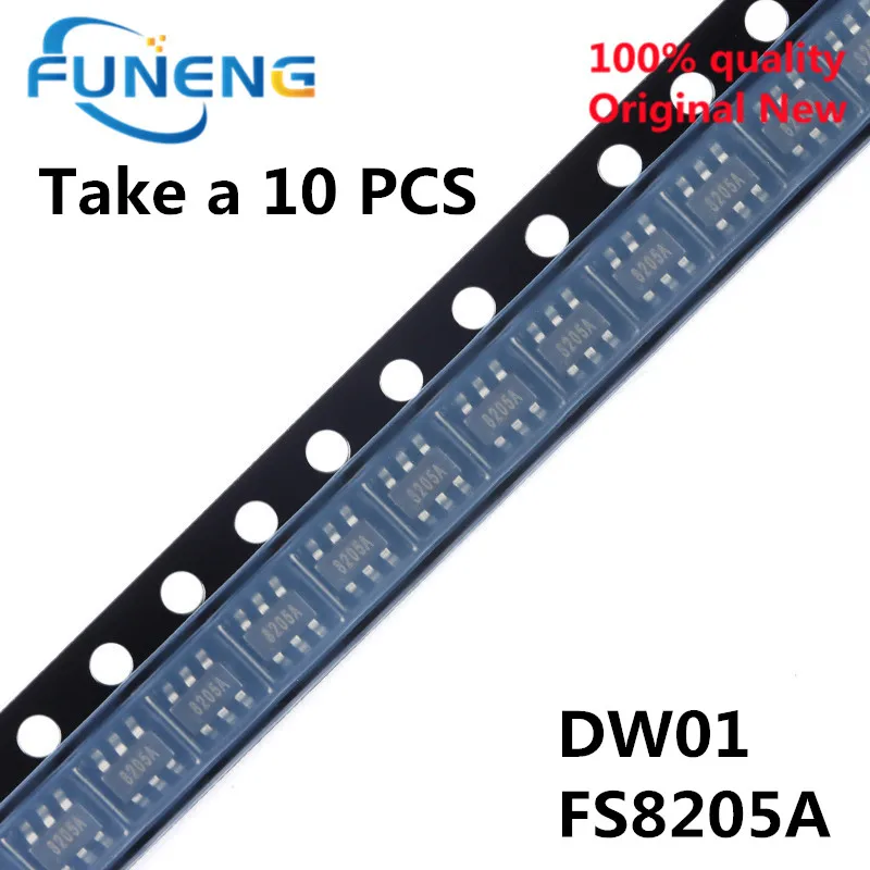 20pcs/lot DW01 SOT23-6 DW01A DW01D FS8205S 8205S FS8205A 8205A SMD new and original IC