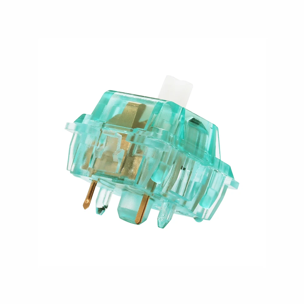 

DUROCK Shrimp Silent Tactile Switch T1 67g Bottom Out Force 5 Pins Transparent Green Color RGB Lubed Mechanical Keyboard