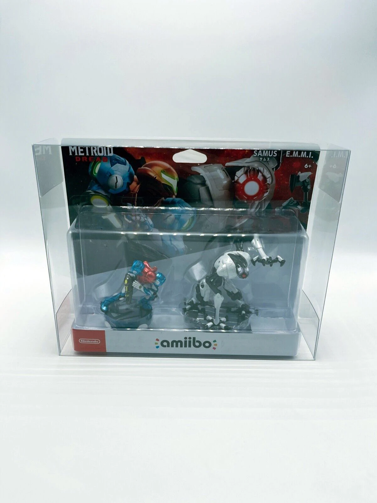 1 Box Protector For Nintendo Switch Metroid Dread Double Amiibo Protector Clear Display Case Collect Box