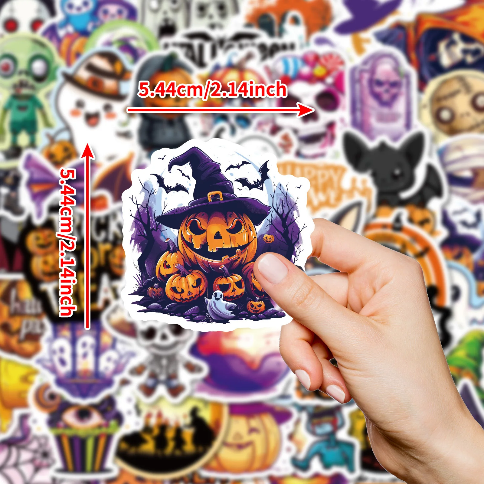 10/50PCS Halloween Graffiti Stickers Skeleton Ghost Cartoon Decals Festival Viering DIY Laptop Gitaar Auto Fiets Sticker Speelgoed