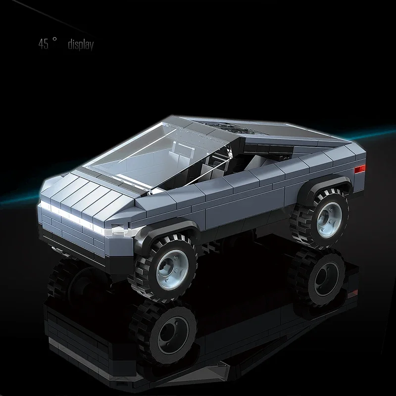 

Teslaed Cybertruck Pick-up Truck New Off-road Car Building Blocks Technical City High Tech Ideas Collection Toy Kids Birthday
