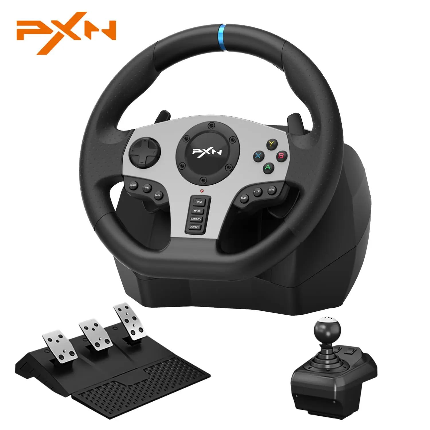 Gaming Racing Wheel V9 Xbox Steering Wheel 270/900° Car Simulation with Pedal and Shifter, Paddle Shifters Driving Wheel for PS4