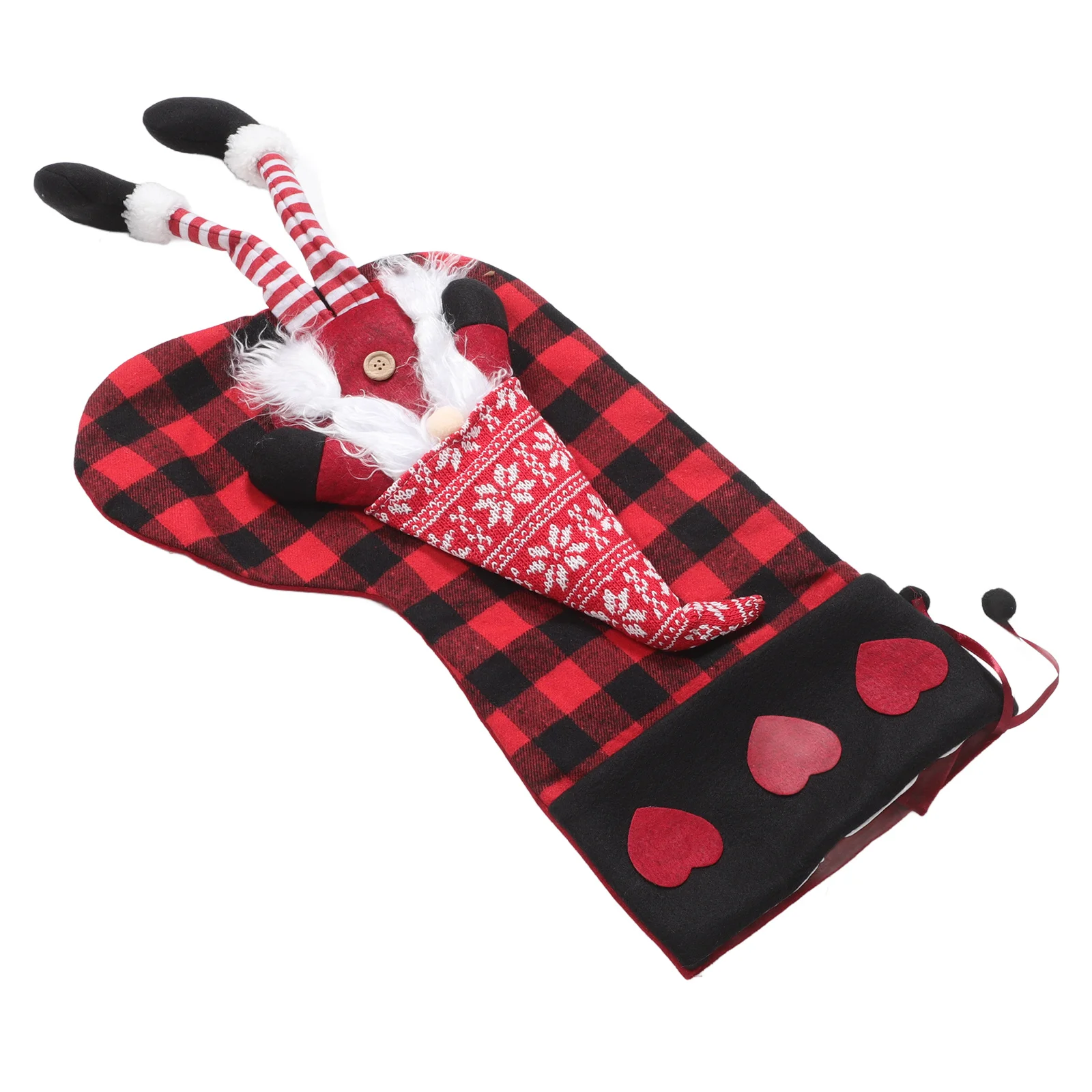 

Large Christmas Stockings No Face Hanging Leg Sock Candy Bag Holiday Decor Christmas Tree Ornaments Xmas Treat Bags Party