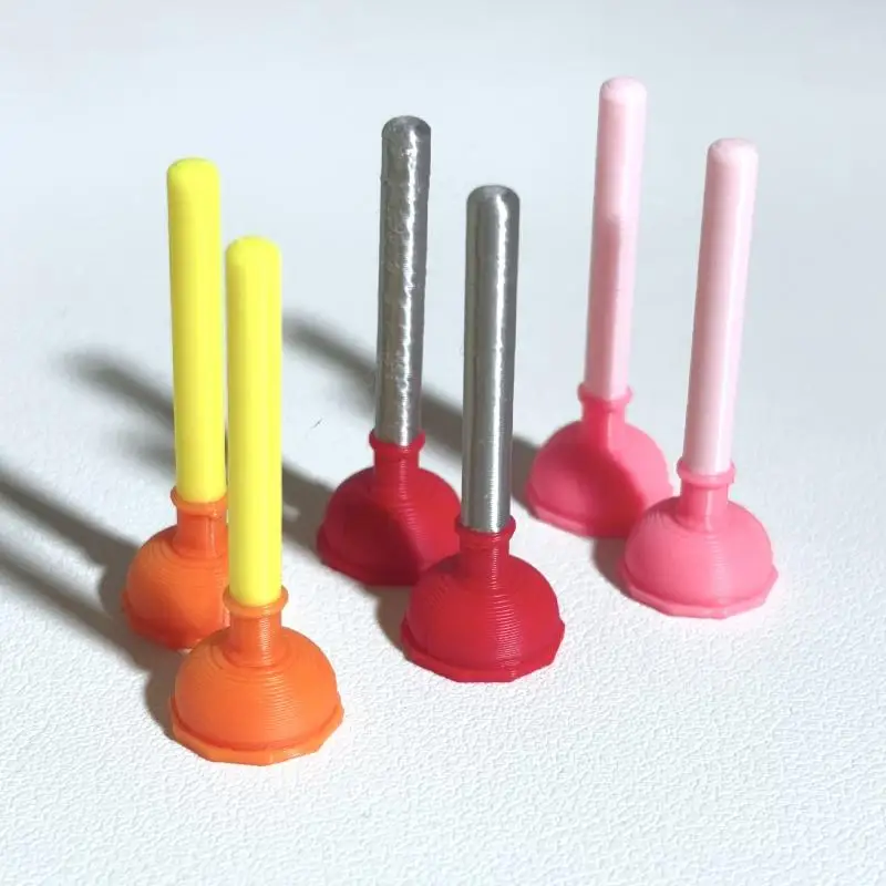 [JN] 5PCS Puppenhaus Badezimmer DIY Zubehör Toilettenkolben Mini Toilette Saugnapf Modell Puppenhaus Miniatur