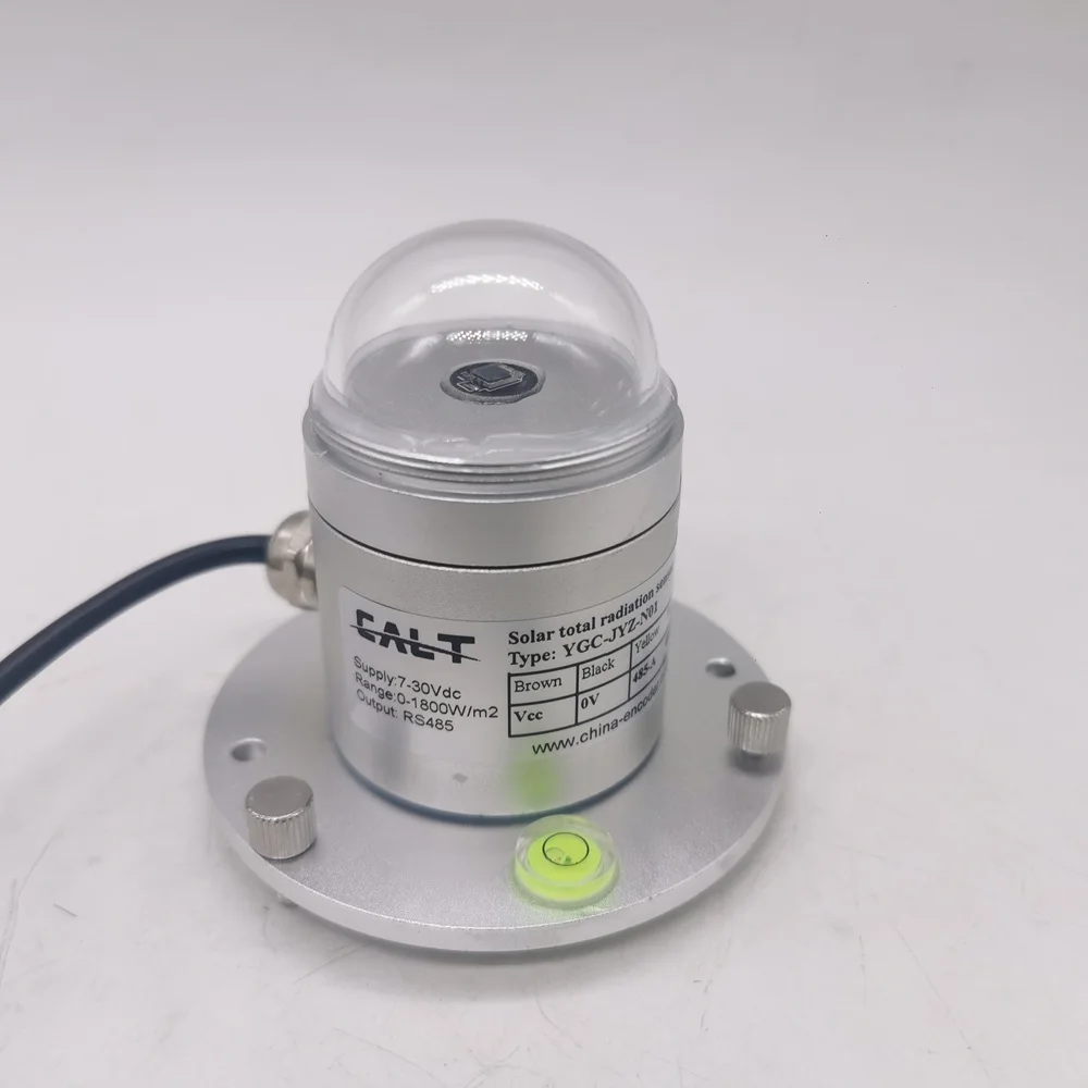 Solar Radiation Pyranometer Sensor 0-1800W/m2 Range 0-5v 4-20mA RS485 Output for Environmental Monitoring