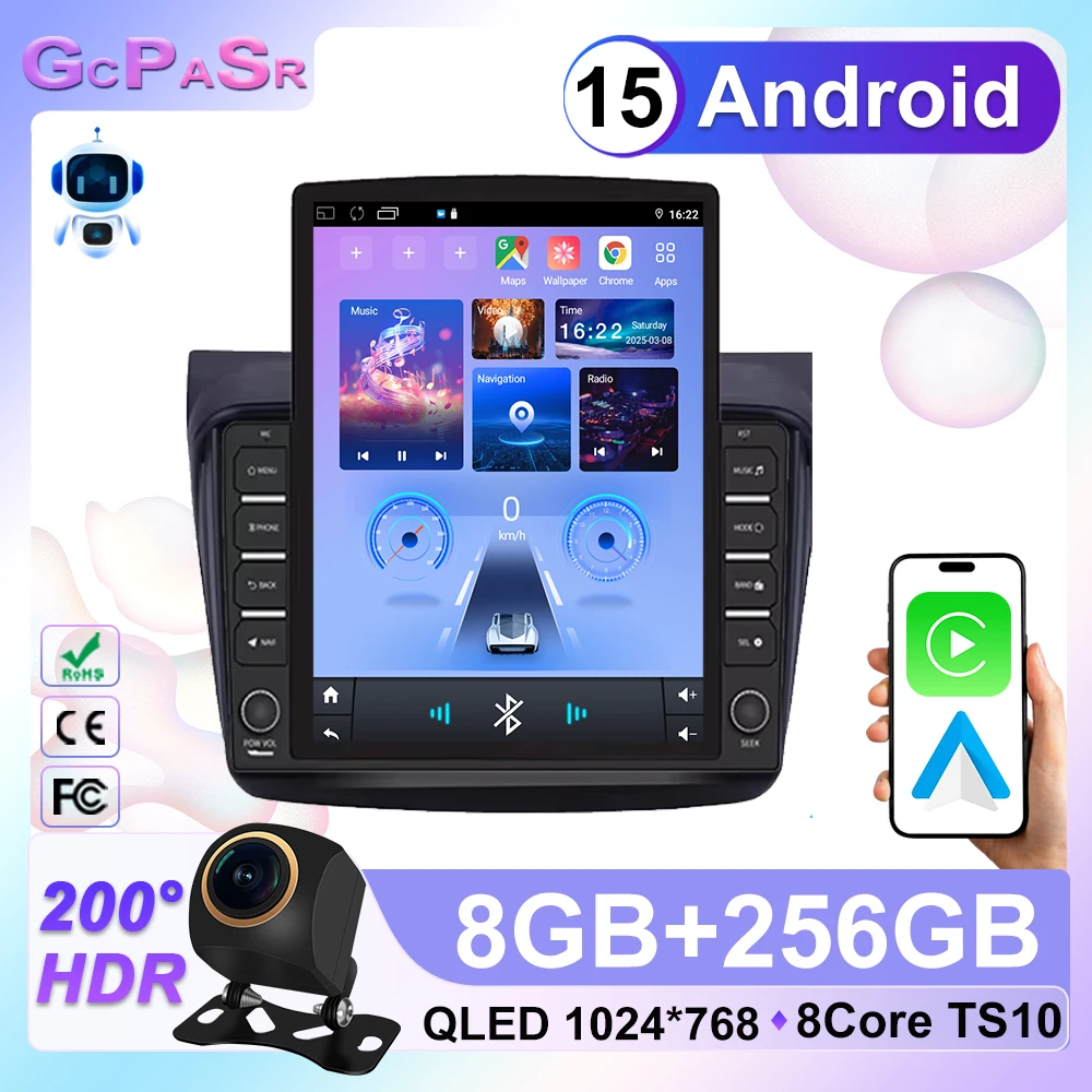 9.7“ Car radio For Mitsubishi Pajero Sport 2 L200 Triton 2008-2016 Multimedia Player GPS wireless carplay Head Unit Android 15