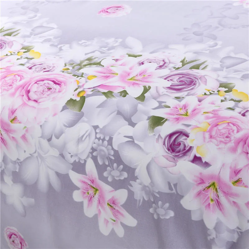 Flower Bedspread On The Bed Sheet Linen Cover Couple Spa Mattresses Bedding Bedsheet Full Double Cover Queen King