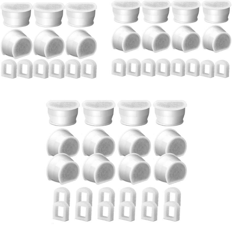 

Cats Water Fountain Filter Automatic Dog Fountain Carbon Filters and Foam Set D08D