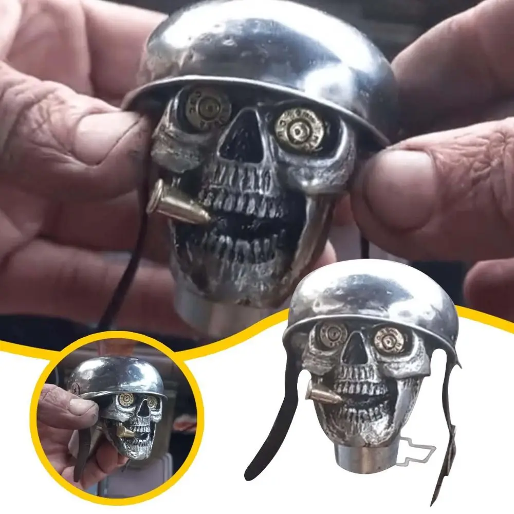 Sliver Devil Skull Skull Soldier Grip Skeleton Style Fit Most Manual Automatic Transmissions Car Stick Shifter Handle