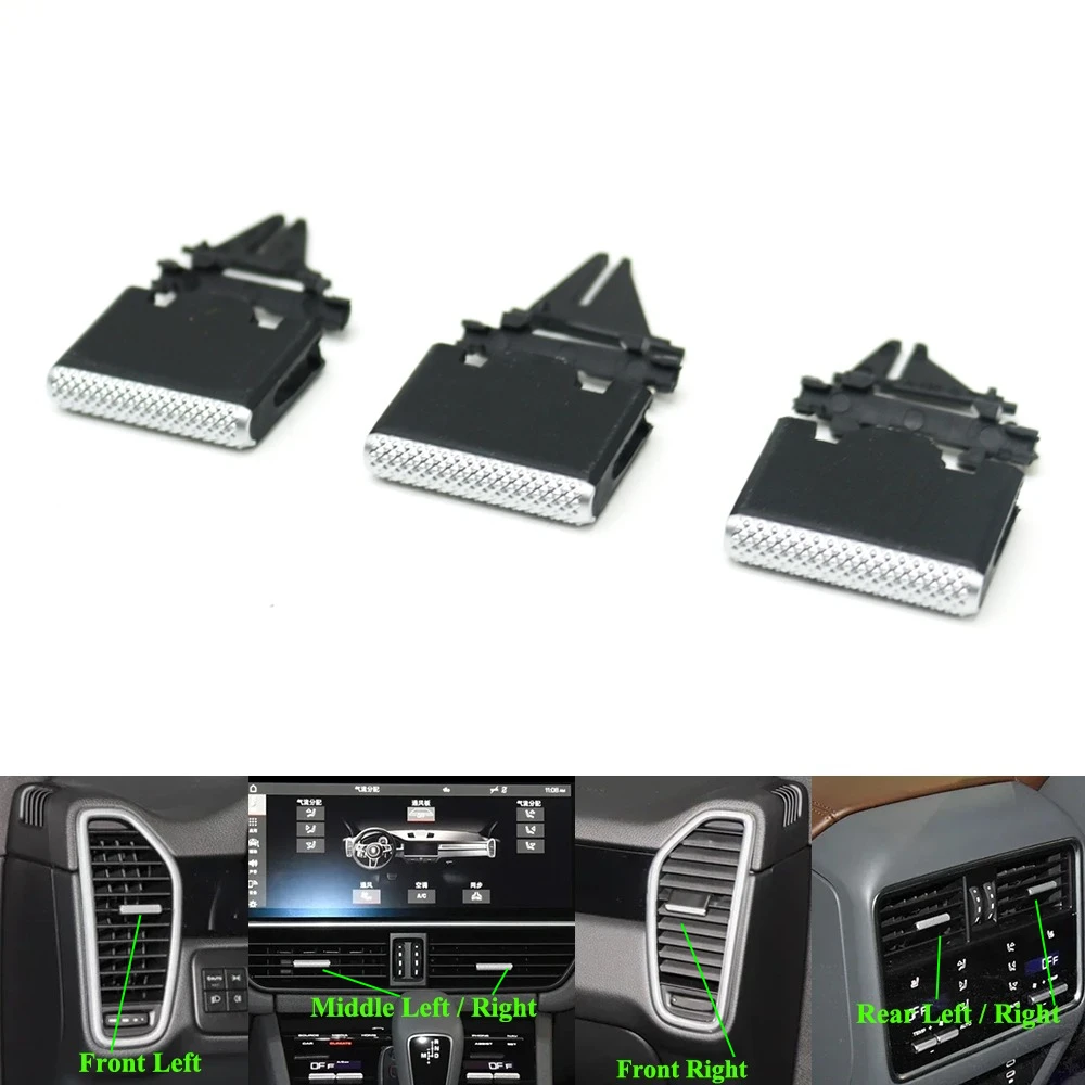 

Front Rear Left Right Air Conditioner Central Grille Outlet A/C Vents Tab Clip For Porsche Cayenne 2018 2019 2020 2021 2022 2023