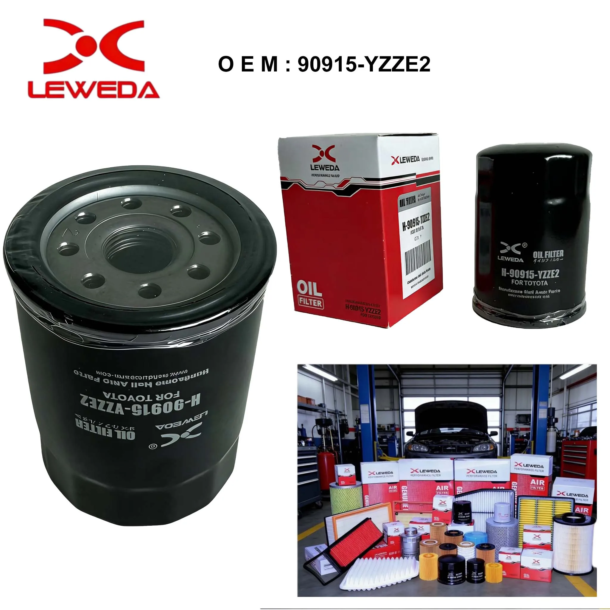 LEWEDA Genuine Oil Filter 90915-YZZE2 For Toyota RAV4 Camry Corolla Lexus Car Engine Spin-On Replacement 90915-10004 90915-03004
