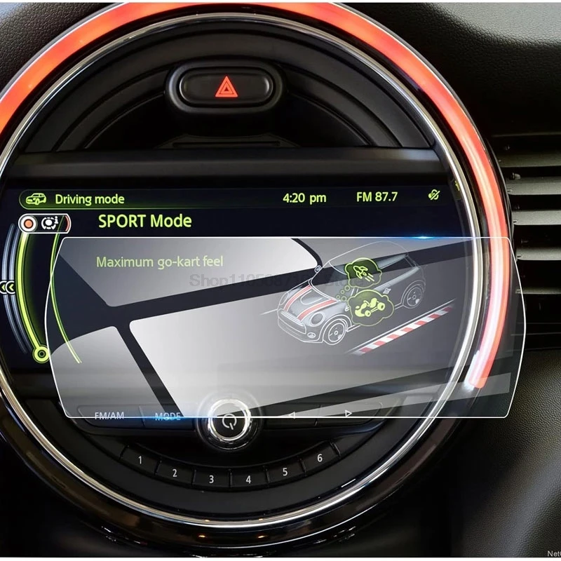 9H gehärtetes Glas Displayschutzfolie für Mini Cooper Clubman/Countryman 2016–2023, Autonavigation, Infotainment, Innenzubehör