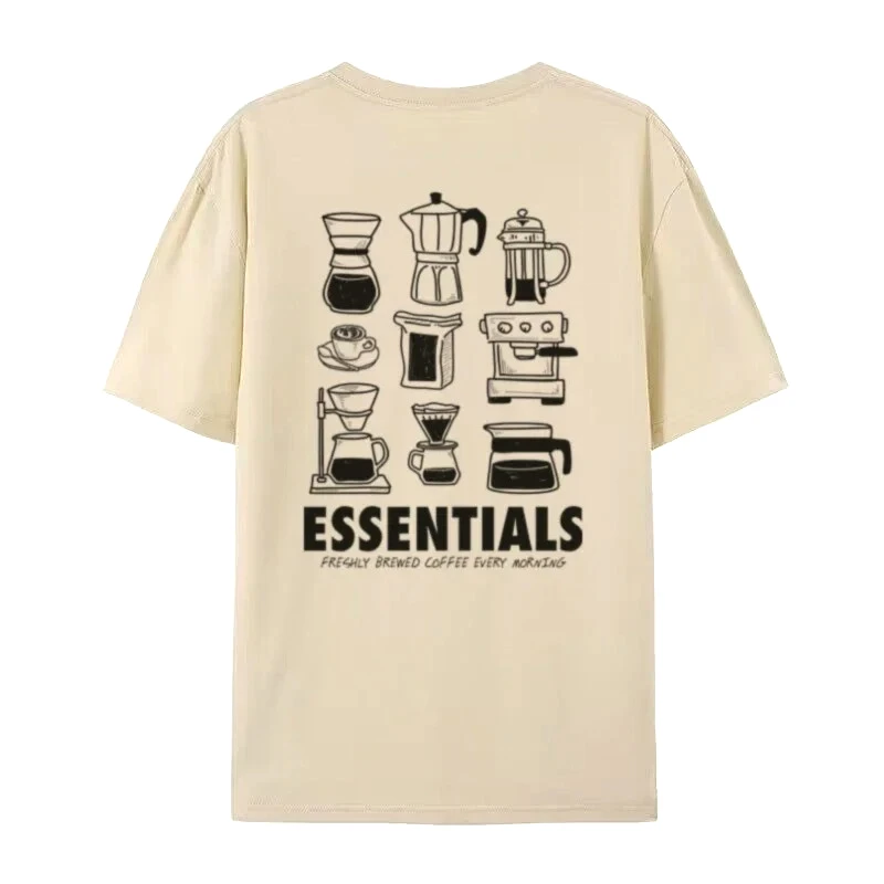 Y2k الشارع الشهير الجرافيك تي شيرت الظهر طباعة الجمالية عشاق القهوة عاشق تي شيرت باريستا قميص المرأة ملابس الصيف الموضة #3