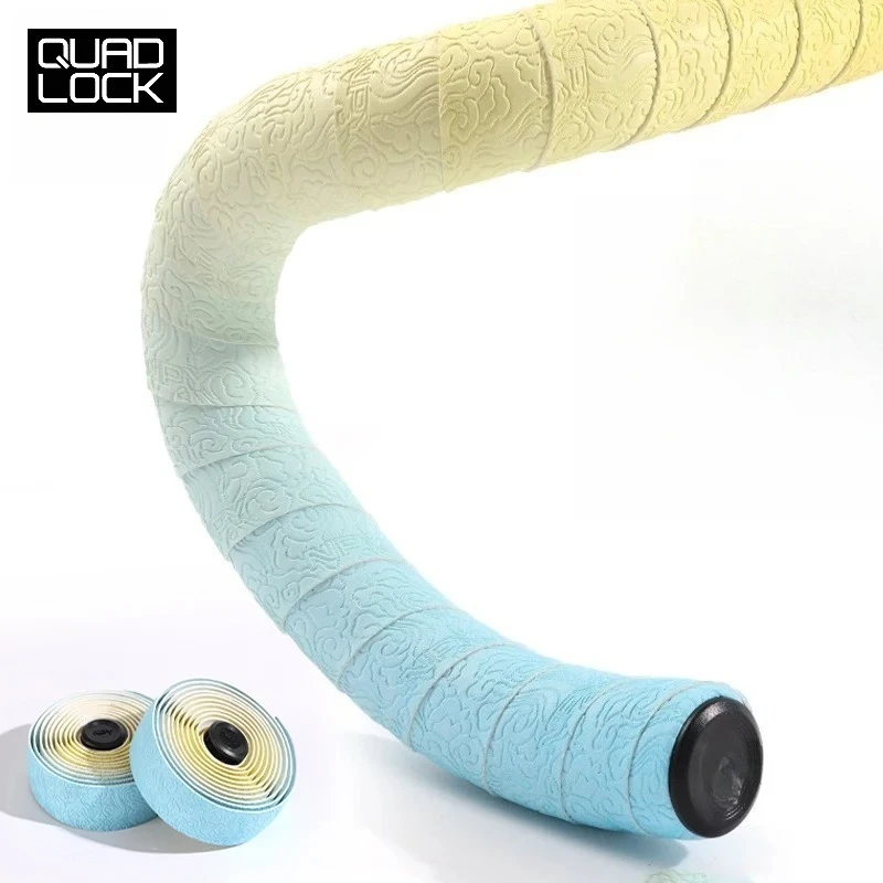 

QUAD LOCK Bicycle Handlebar Tapes Gradient Color Road Bicycle Handlebar Tape Non-slip Soft Shock-Absorption